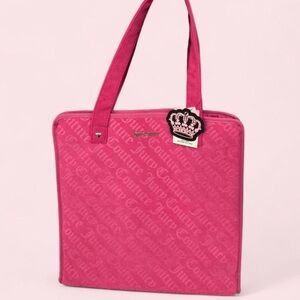 Juicy Couture Fuchsia Logo Beach Tote Bag